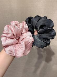 2个褶皱网状发圈，简约设计，适合日常搭配，可作发绳、马尾辫发圈、橡皮筋、发圈、发饰、头饰、橡皮筋等。 - 彩色 - 查看 10