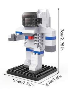 1 Set Mini Assemble Plastic Building Blocks Toy, Space Astronaut Series, Includes Astronaut Landing On Moon/Weightless/Running And Telescope, With High-Definition 3D Assembly Instruction, Micro-Particle Building Blocks 3D Model Assembly Toy, Suitable For Birthday Holiday Gifts, Creative Decorations, Suitable For Beginners To Practice Simple Block Assembly, Develop Hands-On Ability, Can Be Used For Room Decoration. - Multicolor - View 14