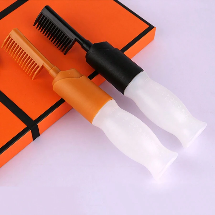1pc Scalp Massager Applicator Bottle With Comb, Hair Oil Dispenser, Hair Growth Treatment Tool, Press Bottle With Scale And Comb Teeth - Multicolor - View 1