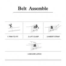1入組男士皮質皮帶，帶有扣釦式飾釦 - 3.5cm寬適用於商務/正式/休閒裝、牛仔褲和高爾夫褲 - 可選擇大碼 - 彩色 - 查看 9