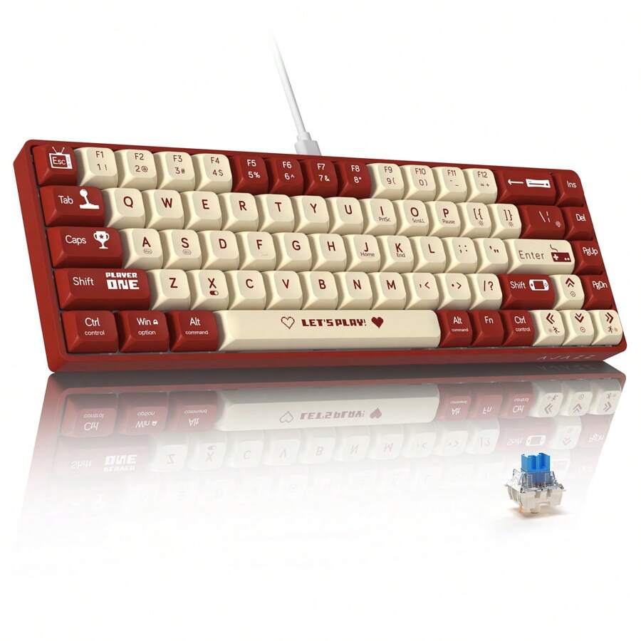 Keyboards - Kırmızı - Mavi şalter - Görünüm 1