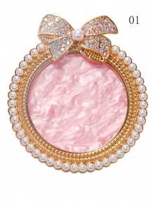 1件装合金美甲调色盘，饰有珍珠、水钻和蝴蝶结，美甲用品，美甲工具，美甲艺术工具，返校季，美甲，美甲工具（适用于贴片式美甲） - 彩色 - 查看 12