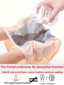 Juego de 3 piezas de bragas de malla elástica para mujeres en periodo - Ropa interior y lencería fisiológica cómoda y transpirable a prueba de fugas, tipo no absorbente