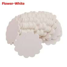 100 Piezas/pack Etiquetas De Ropa Con Forma De Corazón/redondas/florales, Colores Marrón/blanco/negro Opcionales, Se Utiliza Para Ropa, Cocina, Horneado, Etiqueta En Blanco
