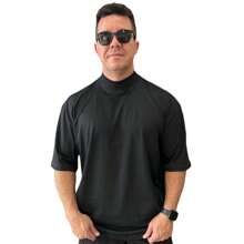 Camiseta Oversized Manga Curta Gola Alta Streetwear