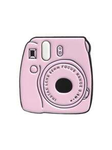 5 Styles Cute Pink Book Bag Phone Disc Camera Metal Brooch Pin, Student Gift - Multicolor - View 3