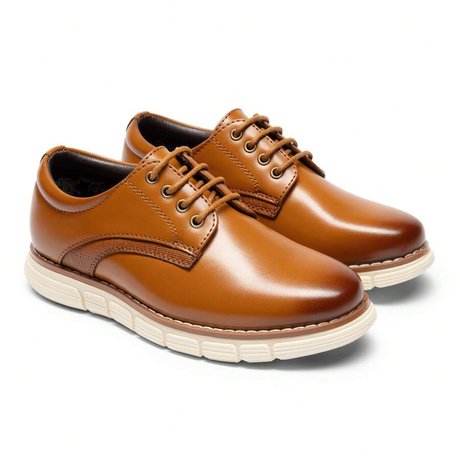Boy's Dress Sneakers Daily Oxford Formal Shoes Comfortable And Relaxing All-Match Shoes For Boys - màu nâu - Xem 1