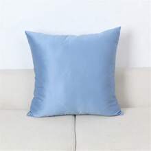 1 Stück einfarbiger Zierkissenbezug aus Satin-Kunstseide, Polyester, geeignet für Wohnzimmer Heimdekoration, 16 X 16, 18 X 18, 20 X 20, 24 X 24 Zoll, Reißverschluss, maschinenwaschbar, ohne Kisseneinsatz