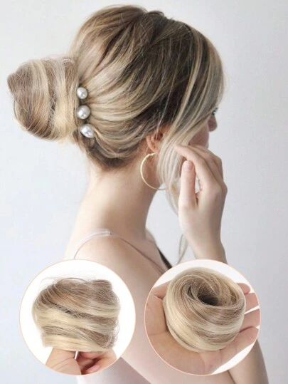 Przedłużanie koka do włosów niechlujny puszysty kok z gumką kok włosy syntetyczne elastyczna gumka dla kobiet dziewczynki rozciągliwe treski