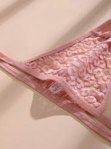 5pcs Women's Sexy Lace G-String, Comfortable And Breathable Low-Waist Underwear Set, Low Rise