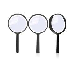 1/3/5/10pcs 5X Magnifying Glass, Portable Plastic Hand-Held Reading Magnifier Toy,Back To School