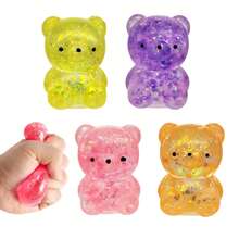 4Pcs Sugar Bears Sensory Fidget Toy , Squeeze Sugar Ball Stress Balls With Gooey Inside, Great For Anxiety, , ADHD, Fidgeting (Bears)(Random) - Multicolor - View 8