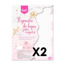 Regalo* + Kiut Hojas Repuesto Carpeta Tam. Profesional Carta - Multicolor - Ver 1