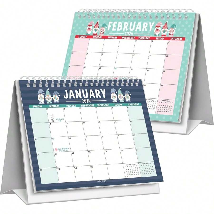 Small Stand Up Desk Calendar 2025 