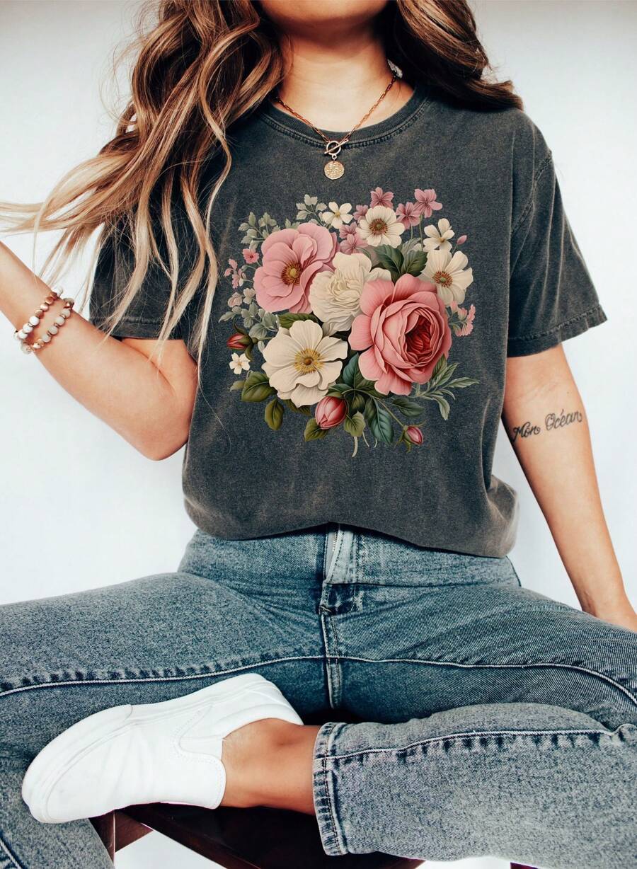 Boho Wildflowers Cottagecore Shirt | Flowers Cottagecore Shirt | Floral Shirt | Flower T-Shirt | Flowers Tshirt | Wildflower Tshirt