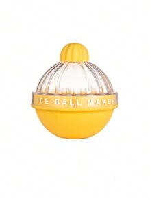 1pc Ice Ball Mold, Freezing Ball Maker, Round Ice Cube Tray, Easy To Use, Safe Material, Suitable For Whiskey, Beer, Coffee, Drinks Chilling In Summer.,Ice Cube,Party,Travel,Wedding,Birthday,Graduation,Bachelorette Party,Bachelorette,Kitchen,Kitchen Items,Storage,Decor,Outdoor. - Yellow - View 2