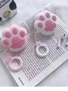 新款可愛貓爪設計的矽膠保護套，兼容蘋果AirPods 3/Pro 2/1無線耳機