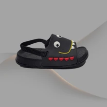 SANDALIA DE MODA ANTI-DERRAPANTE DE NIÑO - Negro - Ver 3