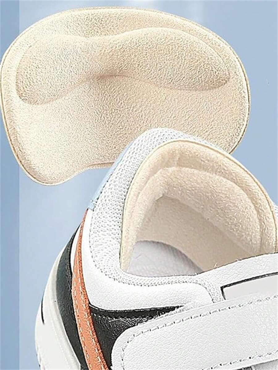 1 par de adhesivos de cojín para tacón invisible, plantilla suave con rebote y antideslizante para tacones altos y zapatos deportivos - Albaricoque - Ver 1