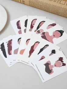 Paquete de 10 tarjetas de etiqueta para pendientes, tarjeta de joyería hecha de papel - Multicolor - Ver 5