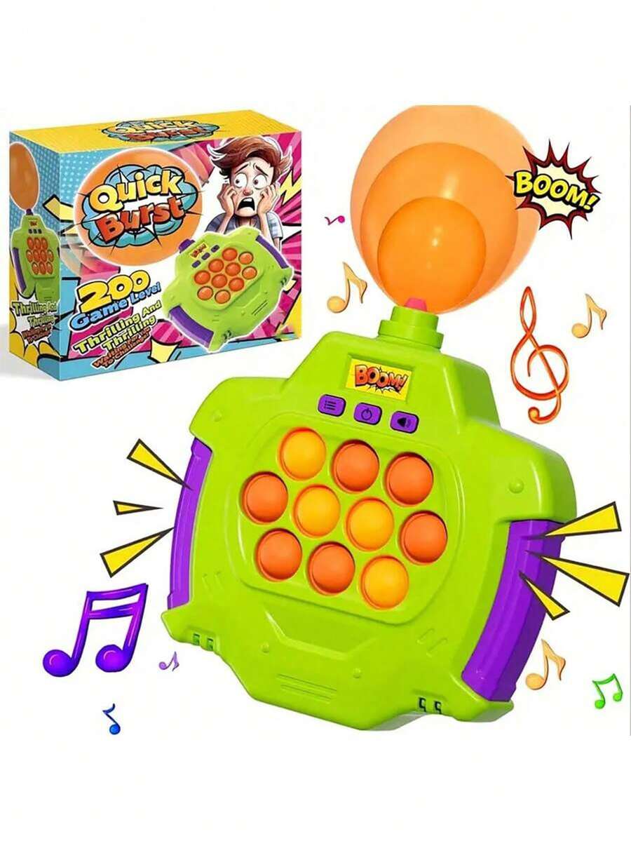 1套互動遊戲主機附50個氣球，熱門手持感應遊戲玩具，擁有快速反射、氣壓和遊戲模式，是青少年和成年人的理想生日禮物，隨機顏色包裝盒