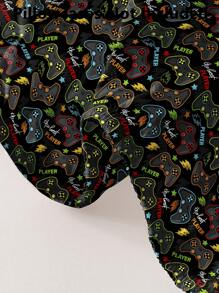 1 peça Lençol Ajustado Escovado com logotipo de Best Gamer Impresso, Capa de Cama Impressa, Conjunto de Roupa de Cama (Fronha não Incluída), Quarto