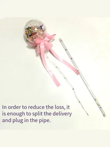 1 件发光星星仙女棒泡泡球魔杖手持促销礼品玩具，时尚泡泡球发光仙女球星星魔杖手持