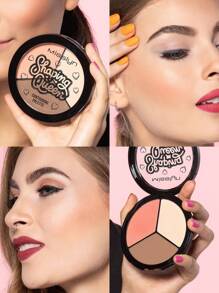 Misslyn 塑形女王修容盘，粉质细腻易晕染，面部轮廓彩妆套装，适合浅至中等肤色，包含高光、修容和腮红，三合一彩妆盘，纯素，无动物实验 - Shaping Queen - 查看 8