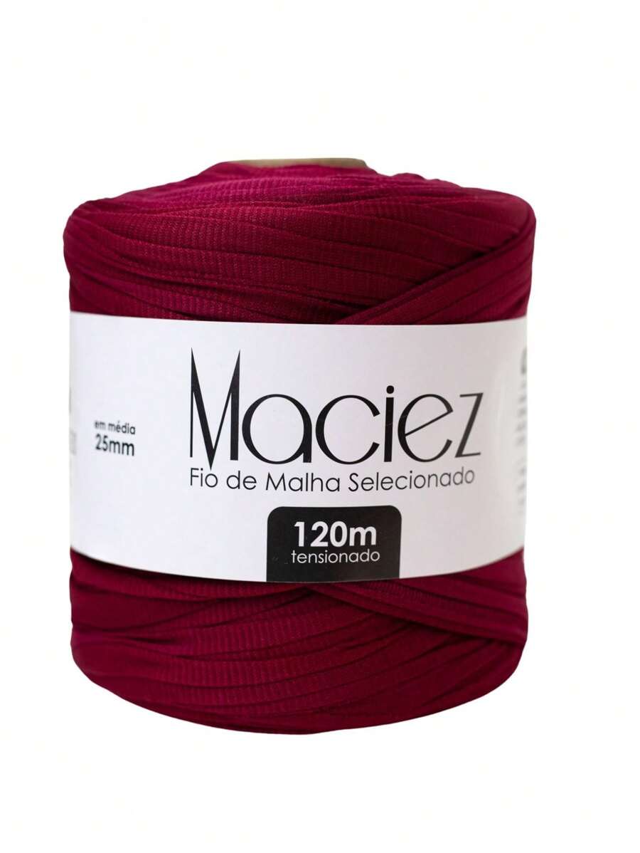 Fio De Malha Premium Maciez 25mm - 120 Metros Diversas Cores - Cartela 1 - 86 MARSALA - Visão 1