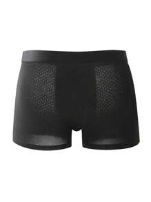 4PCS Men's Underwear Comfortable Breathable Men's Summer Cool Boxer Briefs Men's Half Mesh Solid Color Underwear