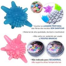 Dryer Ball Esfera Bolinhas Bate Roupas Para Máquina De Lavar Kit 8 Unidades - Multicolorido - Visão 3