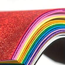 A4 Glitter Foam Sheet Sparkles Self Adhesive Sticky A4 Back Paper 10-Pack,School Supplies,Back To School