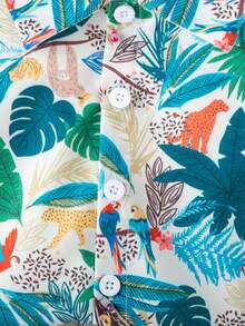 Conjunto de ropa de primavera/verano para bebé niño con estampado de dibujos animados en 2 piezas, camiseta y pantalones cortos - Multicolor - Ver 6