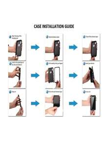 Funda protectora para teléfono a prueba de caídas, golpes y abrasiones, de Body completo, resistente, de tres en uno, compatible con iPhone, Galaxy, HONOR, REDMi, a prueba de agua y resistente a los arañazos