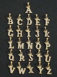 1 szt. Wykwintny olśniewający popularny korona pierwsza litera miedź i cyrkonia wisiorek łańcuszek naszyjnik dla chłopców dziewcząt A-Z spersonalizowana nazwa naszyjnik alfabet na prezent urodzinowy dla przyjaciela