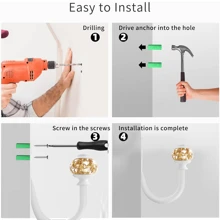 2/4 piezas Ganchos de cortina de papel de aluminio y metal de resina, colgadores de cortina decorativos duraderos, sujetadores de cortina de fácil instalación, para dormitorio, sala de estar, baño, ventanas del patio - Multicolor - Ver 6