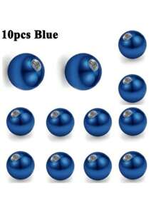 10Pcs Mix Colors Stainless Steel Replacement Balls Bead Lip Eyebrow Tongue Ear Tragus Belly Body Piercing Jewelry 14G/16G 3mm-5mm - Multicolor - View 13