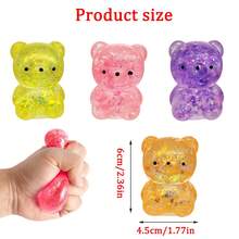 4Pcs Sugar Bears Sensory Fidget Toy , Squeeze Sugar Ball Stress Balls With Gooey Inside, Great For Anxiety, , ADHD, Fidgeting (Bears)(Random) - Multicolor - View 2