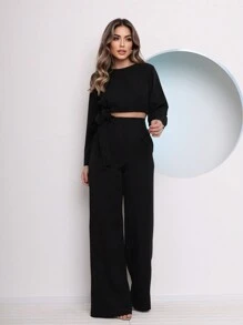 Women Two-Piece Outfits - màu đen - Xem 1
