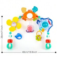 汽車座椅和嬰兒手推車玩具嬰兒座椅玩具嬰兒床懸掛套圈玩具新生兒禮物的理想之選 - 海洋 - 查看 7