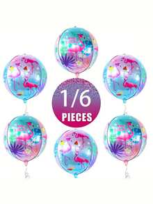 1/6 Bóng Tròn Trang Trí Tiệc Mùa Hè 22 Inch Hình Chim Hồng Hạc, Bóng Bay Lá Nhôm 4D, Thích Hợp Cho Trang Trí Đám Cưới Và Sinh Nhật - Chim hồng hạc - Xem 6