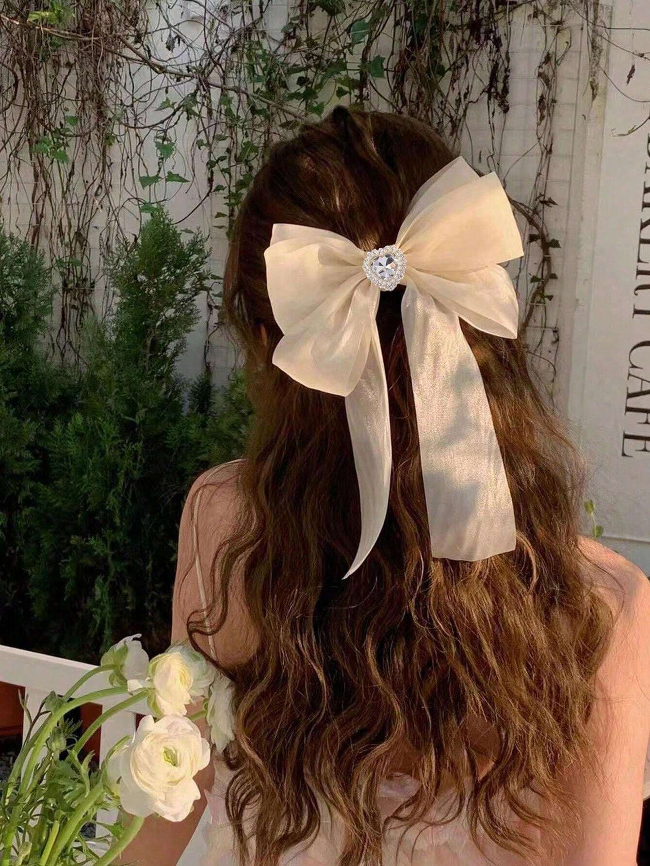 Set di 4 pezzi di Molletta per capelli Alligatore Con Fiocco Elegante