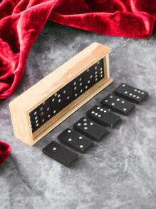 Domino madera rustico calidad - Negro - Ver 1