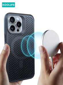 苹果手机支架 1 件 Koolife 磁力吸附亲肤 TPU+PC 手机保护壳 兼容 16/16 Pro/16 Plus/16 Pro Max/12/12 Pro/12 Pro Max/13/13 Pro/13 Pro Max/14/14 Plus/14 Pro/14 Pro Max/15/15 Pro/15 Pro Max/15 Plus 防水防震防摔防刮 - 鈦金灰 - 查看 4