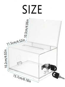 Boîte de collecte de dons transparente, boîte de tirage au sort, boîte à suggestions, boîte d'épargne, boîte à billets, boîte en acrylique pour collecte de fonds, tirelire, boîte à serrure