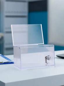 Boîte de collecte de dons transparente, boîte de tirage au sort, boîte à suggestions, boîte d'épargne, boîte à billets, boîte en acrylique pour collecte de fonds, tirelire, boîte à serrure
