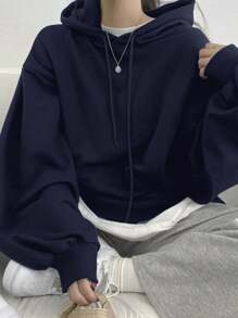 Women Sweatshirts - 藏蓝色 - 查看 2