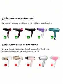 Accesorio profesional de la onda rizada del salón del difusor del silicón del secador de pelo - Negro - Ver 6