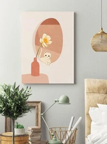 1pc Wall Art Bedroom,Living Room Decor.Cute Kitten, Can Be Placed In Front Of The Dresser Or Near The Study Table And Chairs As A Decoration To Bring Calmness And Motivation.Bathroom Wall Art,Farmhouse Wall Art.Holiday Gift For Family And Friends,Painting Core