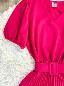 Women Dresses - Màu Hồng Tươi - Xem 4